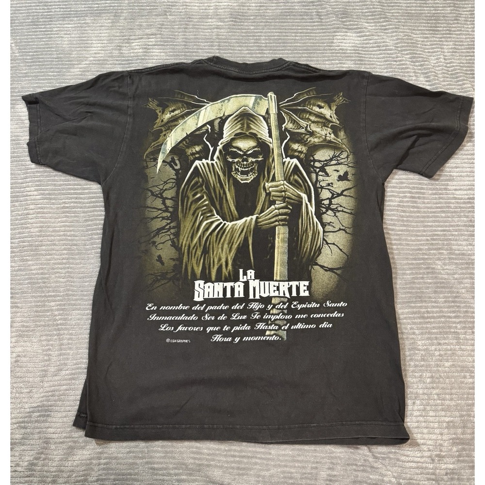 VTG LA SANTA MUERTA T SHIRT Large  PALACE STUSSY DAY OF THE DEAD LATIN